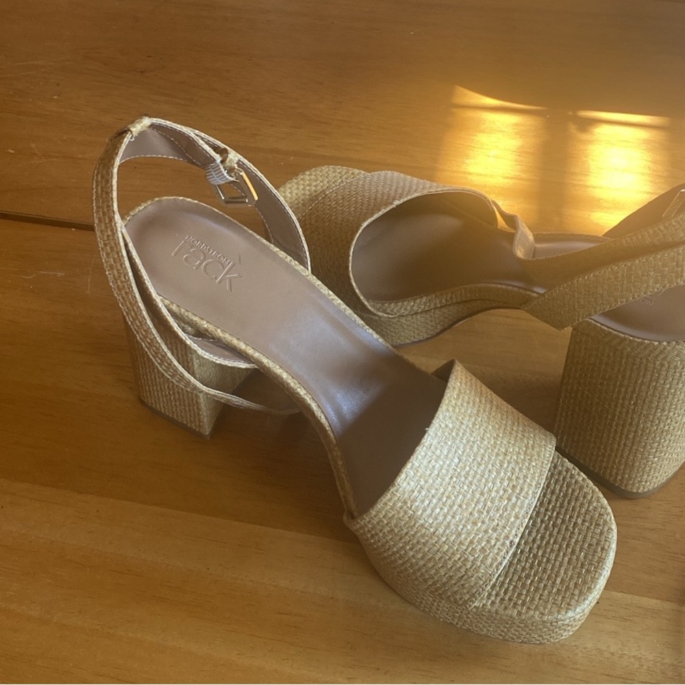 Nordstrom Rack Tan Platform Wedge - Picture 6 of 7